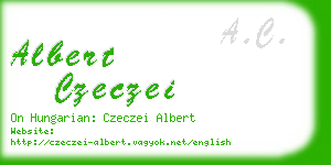 albert czeczei business card